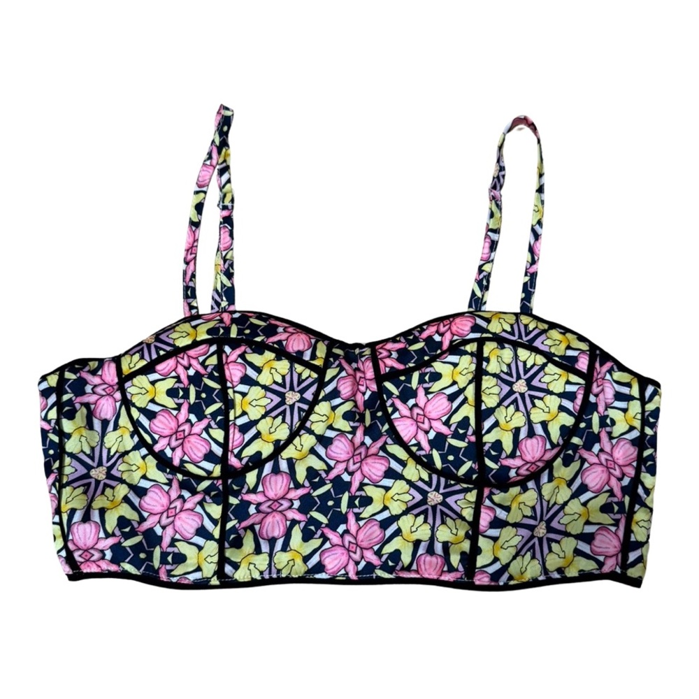 🌸Beautiful Floral Geometric Bustier Crop Top